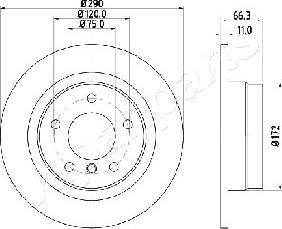 Japanparts DP-0103 - Kočioni disk www.molydon.hr