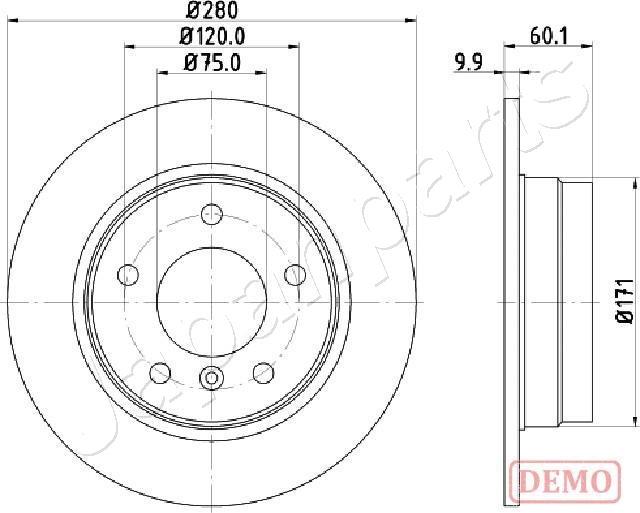 Japanparts DP-0107C - Kočioni disk www.molydon.hr