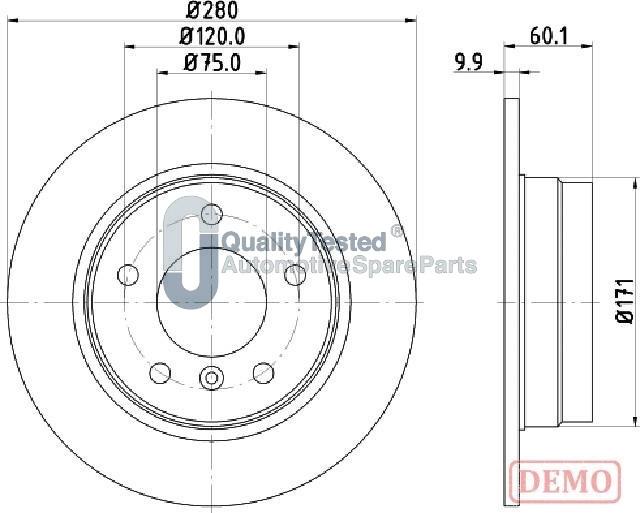 Japanparts DP0107JM - Kočioni disk www.molydon.hr