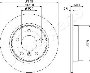 Japanparts DP-0107 - Kočioni disk www.molydon.hr