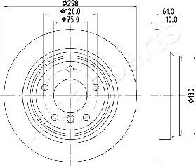 Japanparts DP-0119 - Kočioni disk www.molydon.hr