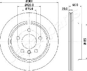 Japanparts DP-0116 - Kočioni disk www.molydon.hr