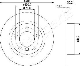 Japanparts DP-0134 - Kočioni disk www.molydon.hr