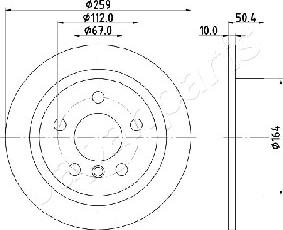 Japanparts DP-0136 - Kočioni disk www.molydon.hr