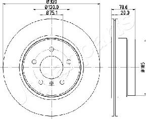 Japanparts DP-0129 - Kočioni disk www.molydon.hr