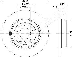 Japanparts DP-0121 - Kočioni disk www.molydon.hr