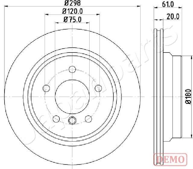 Japanparts DP-0122C - Kočioni disk www.molydon.hr