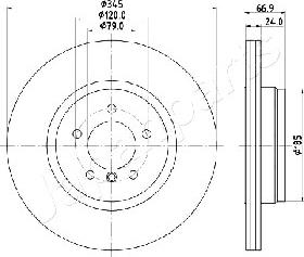 Japanparts DP-0122 - Kočioni disk www.molydon.hr