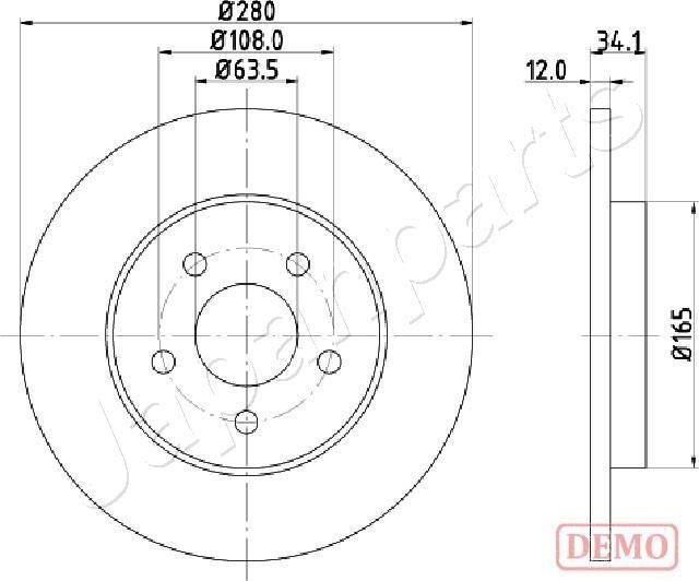 Japanparts DP-0309C - Kočioni disk www.molydon.hr