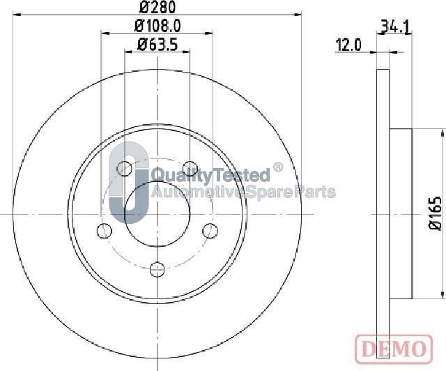 Japanparts DP0309JM - Kočioni disk www.molydon.hr