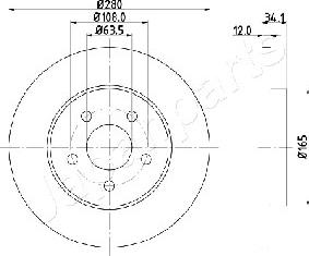 Japanparts DP-0309 - Kočioni disk www.molydon.hr