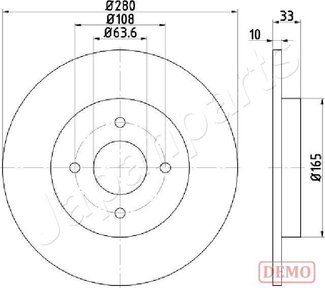 Japanparts DP-0304C - Kočioni disk www.molydon.hr