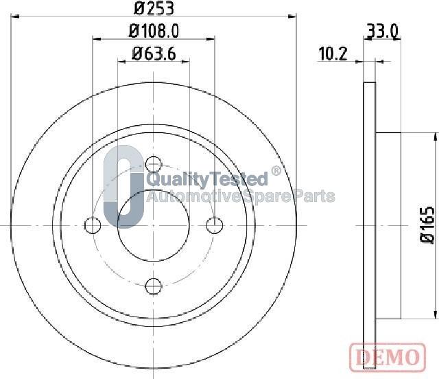 Japanparts DP0303JM - Kočioni disk www.molydon.hr