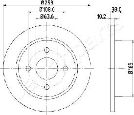 Japanparts DP-0303 - Kočioni disk www.molydon.hr