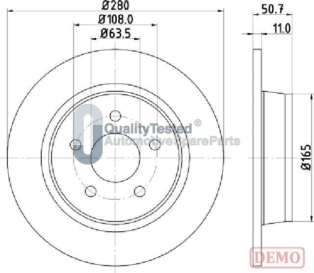 Japanparts DP0302JM - Kočioni disk www.molydon.hr