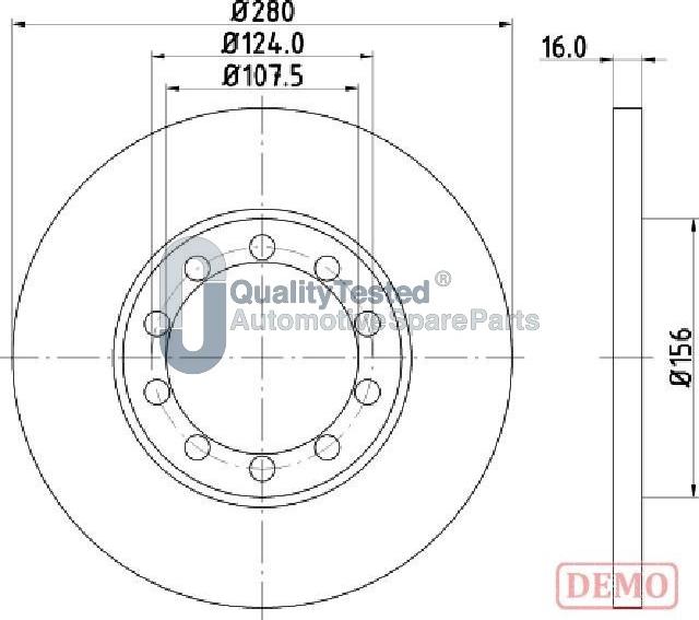 Japanparts DP0314JM - Kočioni disk www.molydon.hr