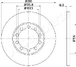 Japanparts DP-0314 - Kočioni disk www.molydon.hr