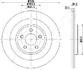 Japanparts DP-0316 - Kočioni disk www.molydon.hr