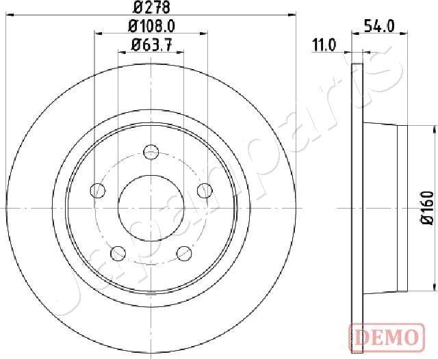 Japanparts DP-0311C - Kočioni disk www.molydon.hr