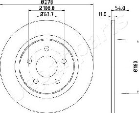 Japanparts DP-0311 - Kočioni disk www.molydon.hr