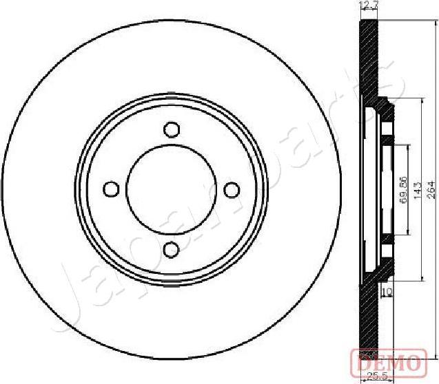 Japanparts DP-0318C - Kočioni disk www.molydon.hr