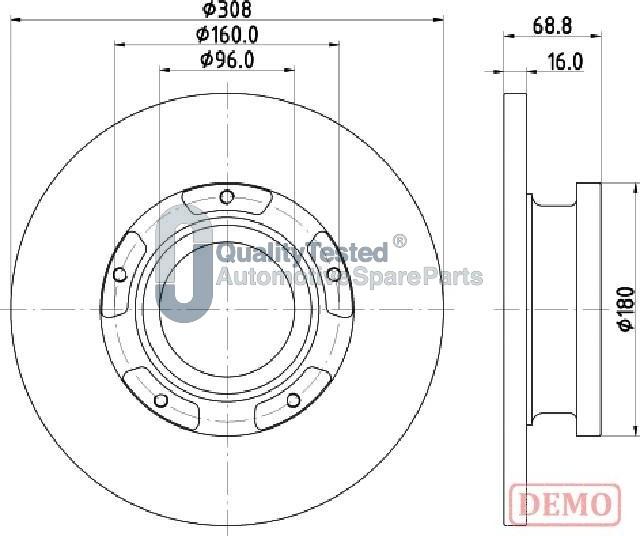 Japanparts DP0312JM - Kočioni disk www.molydon.hr