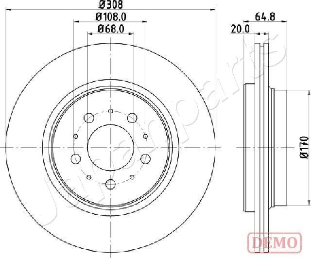 Japanparts DP-0326C - Kočioni disk www.molydon.hr