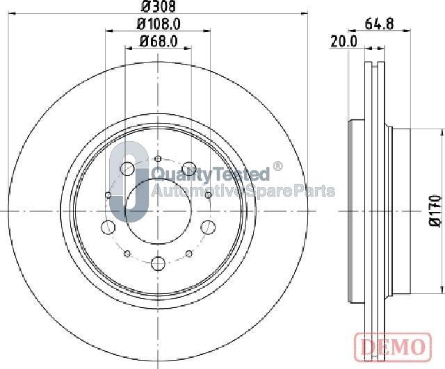 Japanparts DP0326JM - Kočioni disk www.molydon.hr