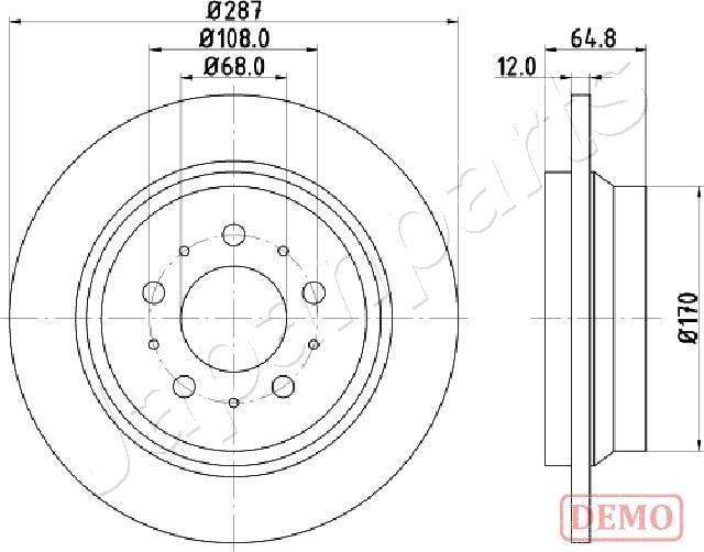 Japanparts DP-0321C - Kočioni disk www.molydon.hr