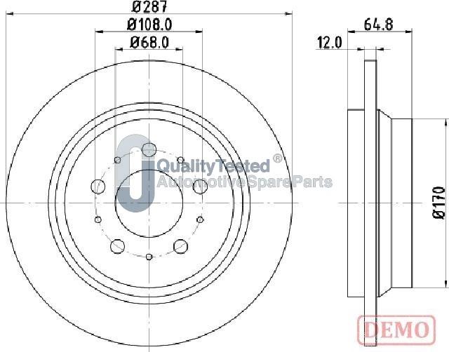 Japanparts DP0321JM - Kočioni disk www.molydon.hr