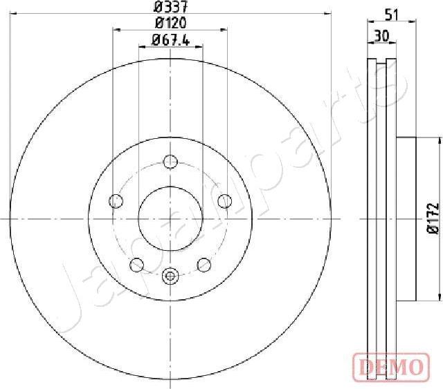 Japanparts DP-0323C - Kočioni disk www.molydon.hr