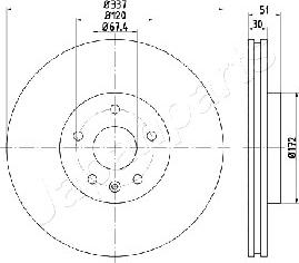 Japanparts DP-0323 - Kočioni disk www.molydon.hr