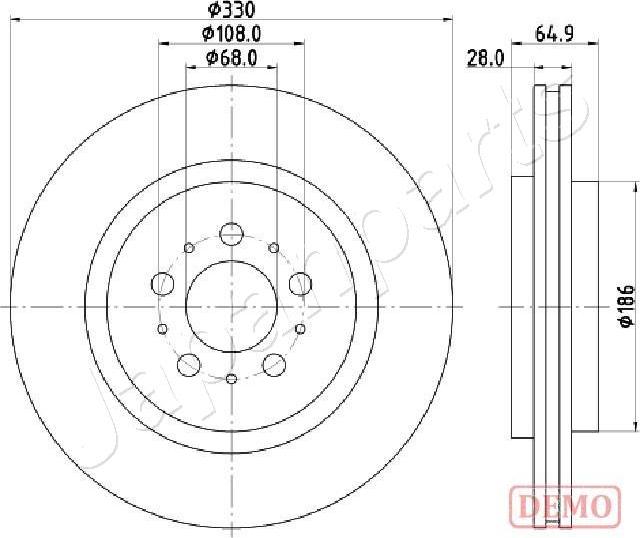 Japanparts DP-0322C - Kočioni disk www.molydon.hr