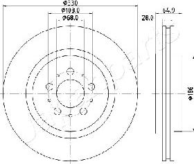 Japanparts DP-0322 - Kočioni disk www.molydon.hr