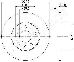 Japanparts DP-0209 - Kočioni disk www.molydon.hr