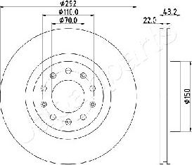 Japanparts DP-0205 - Kočioni disk www.molydon.hr