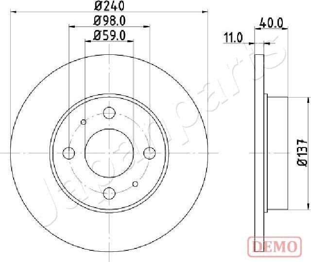 Japanparts DP-0200C - Kočioni disk www.molydon.hr