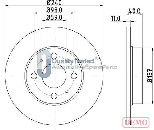 Japanparts DP0200JM - Kočioni disk www.molydon.hr