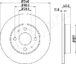 Japanparts DP-0200 - Kočioni disk www.molydon.hr