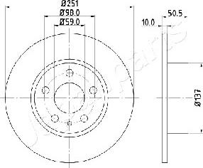 Japanparts DP-0202 - Kočioni disk www.molydon.hr