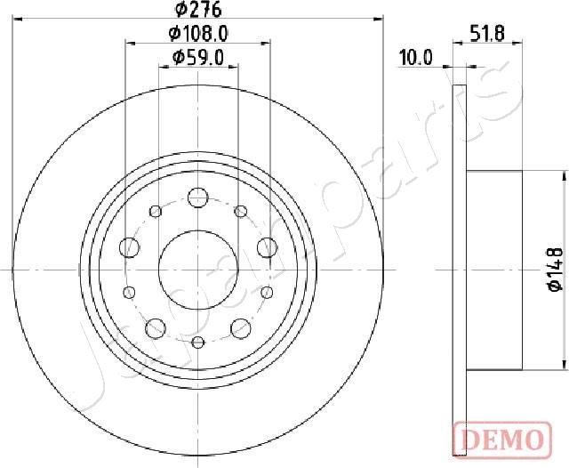 Japanparts DP-0207C - Kočioni disk www.molydon.hr