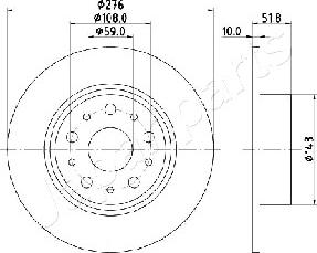 Japanparts DP-0207 - Kočioni disk www.molydon.hr