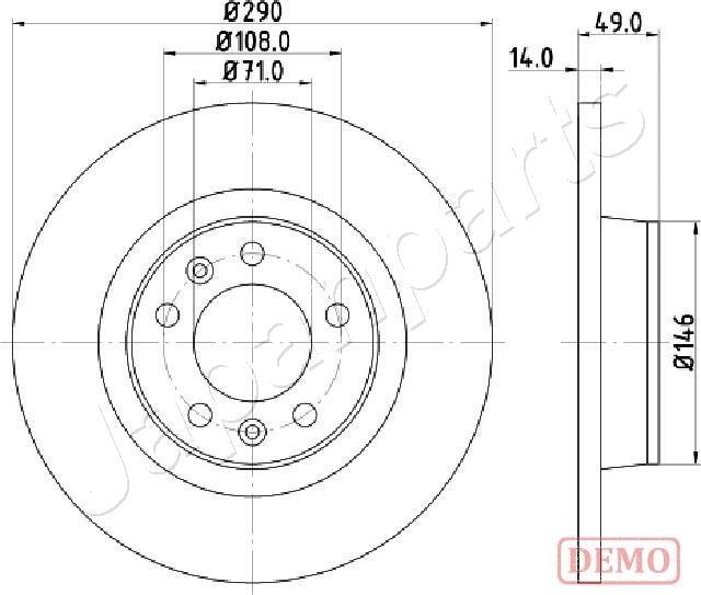 Japanparts DP-0219C - Kočioni disk www.molydon.hr