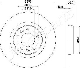 Japanparts DP-0219 - Kočioni disk www.molydon.hr