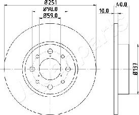 Japanparts DP-0210 - Kočioni disk www.molydon.hr