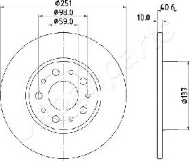 Japanparts DP-0211 - Kočioni disk www.molydon.hr