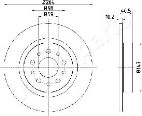 Japanparts DP-0212 - Kočioni disk www.molydon.hr