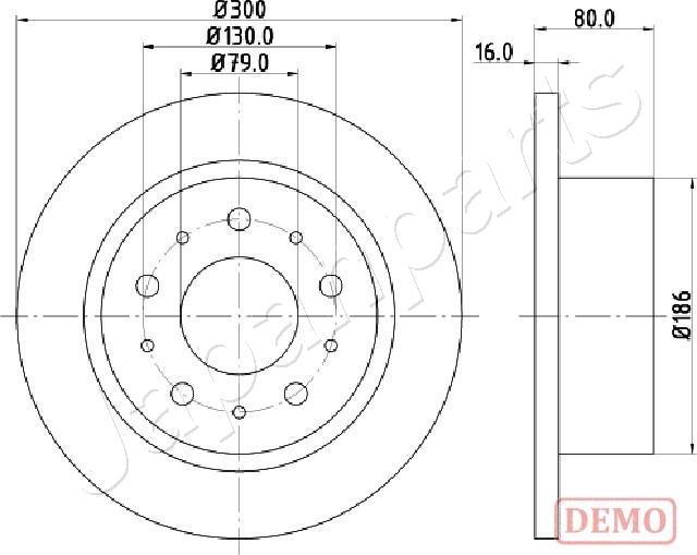 Japanparts DP-0217C - Kočioni disk www.molydon.hr