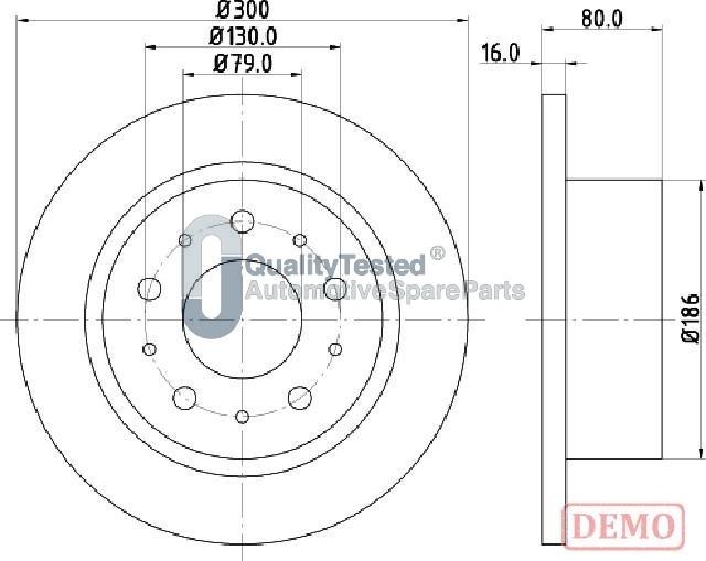 Japanparts DP0217JM - Kočioni disk www.molydon.hr