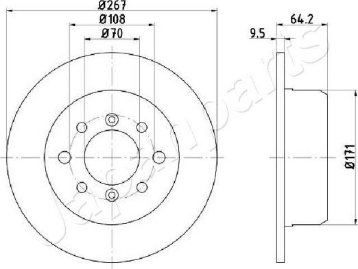 Japanparts DP-0235C - Kočioni disk www.molydon.hr